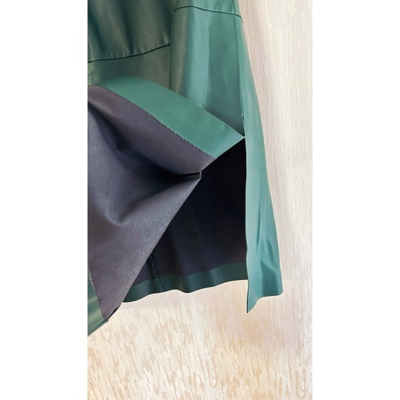 Green Faux leather midi skirt with elastic waist - Picture 9 of 10
